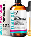 Artnaturals Biotin Collagen Hair Oil 4.0Oz - Growth Promoting Volumizing Formula - Reduce Hair Loss Strengthens And Nourishes Hair - Controls Frizz & Improves Manageability