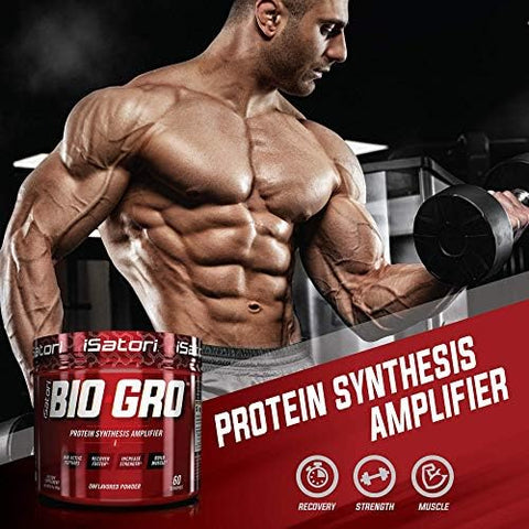 Isatori Bio-Gro Protein Synthesis Amplifier - Unflavored (60 Servings) & Isatori Amino-Gro Bcaa Powder - Frosted Lemonade (30 Servings)