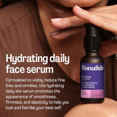 Bonafide Silvessa Hydrating Daily Skin Serum Hormone- Drug- Support For Skin During Menopause 30 Day Supply (1 Fl Oz)