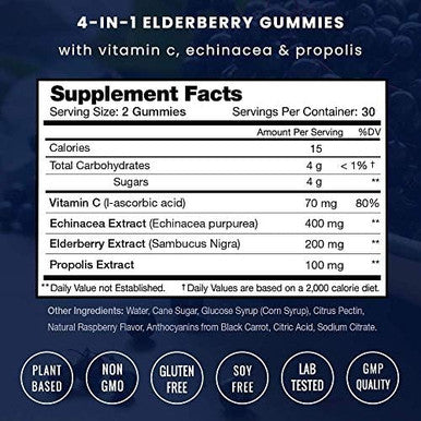 Nutrachamps Elderberry Capsules And Gummies Bundle