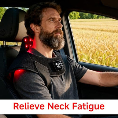 Cutiskrave Red Light Therapy For Neck Shoulder Rechargeable Infrared Light Therapy Device For Body With Massage And Timer Wearable 660Nm&850Nm Red Light Therapy Wrap Pads For Body At Home 150 Lights