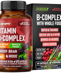 Nutraharmony Vitamin B Complex - B1 B2 B3 B5 B6 Biotin B12 5-Mthf - Astragalus & Whole Food Blend - Energy Metabolism & Brain - Vitamins B For Women & Men - Made In Usa - 60 Capsules 60 Days Supply