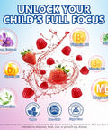 Sept Yan Saffron Gummies Kids With Magnesium L-Theanine Vitamin D3 B6 B12 Saffron For Kid Focus Mood Support Natural Saffrons Extract Supplement For Active Children Calm 60 Count Strawberry Sugar Free