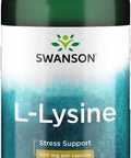 Swanson Form L-Lysine - Natural Supplement Promoting Stress Support & Nervous System Health - May Promote Calm Mood & Relaxation - (300 Capsules 500mg Each)