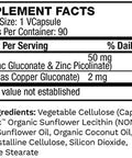 Lewis Labs Zinc Citrate 50Mg Capsules - 90 Count, Immune Support, Metabolism, Skin Health, Energy, Antioxidant Supplement