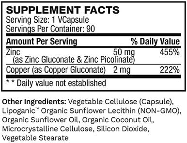 Lewis Labs Zinc Citrate 50Mg Capsules - 90 Count, Immune Support, Metabolism, Skin Health, Energy, Antioxidant Supplement