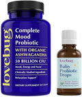 Lovebug Stress And Mood Support Probiotics With Ashwagandha And Baby Probiotic Drops Bundle