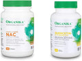 Organika Nac (N-Acetyl-L-Cysteine) 500Mg + Organika Quercetin With Bromelain | Immune & Liver Support Bundle
