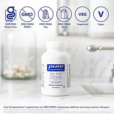 Pure Encapsulations Uric Acid Formula 120 vcaps