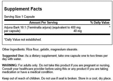Swanson Full Spectrum Arjuna Bark (10:1) 40 Milligrams 60 Capsules