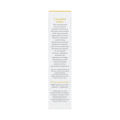 DERMA E Vitamin C Concentrated Serum with Hyaluronic Acid All Natural, Antioxidant-Rich Concentrated Facial Serum Firming and Brightening Skin Serum, 2oz