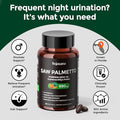 Hojasana 6-In-1 Saw Palmetto Prostate Health Supplement For Men Over 40 320Mg Pharmaceutical Grade With Graminex Pumpkin Seed Oil Nettle Natural Urinary Tract & Hair Health Support 60 Softgels