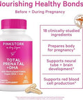 Pink Stork First Trimester Essentials Supplement Bundle Total Prenatal Vitamin + Dha And B6 Ginger Electrolyte Capsule For Morning Sickness Pregnancy Must Have