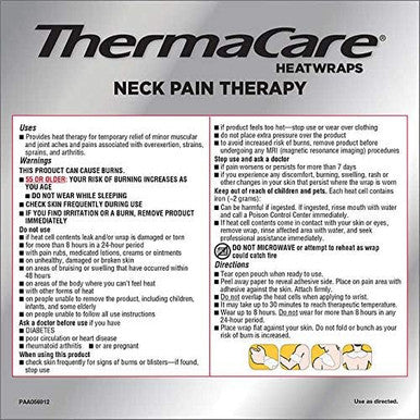 Thermacare Heat Wraps For Neck & Shoulder Pain Relief Portable Adhesive Heating Pads With 16-Hour Therapeutic Heat Drug-Free Muscle & Joint Soothing Patches Large (Pack Of 9)