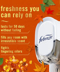 Febreze Plug In Air Freshener Odor-Fighting Scented Oil Refill Air Fresheners For Home And Bathroom And Kitchen Long Lasting For Strong Odors Crisp Fall Breeze Scent 0.87Oz Refills 2 Count