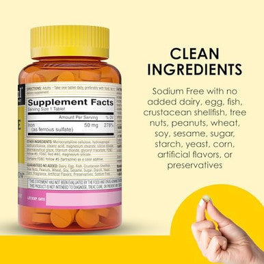 Mason Natural Slow Release Iron Unflavored 60 Count Pack Of 3