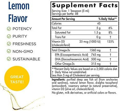 Nordic Naturals Omega3D Liquid 8Ounce 0.88 Bottle