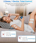 Homchy Tens Unit Muscle Stimulator 24 Modes Dual Channel Tens Ems Machine For Muscle Tension And Back Relief Rechargeable Pulse Massager With Timer 6 Upgraded Pads For Neck Shoulder Leg And Knee
