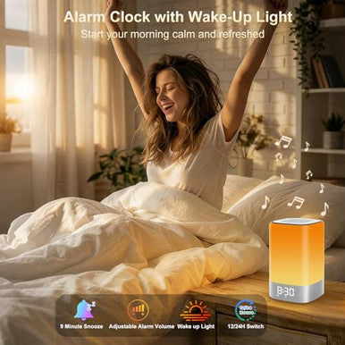 Biseoamz Sound Machine With 32 Soothing Sounds Alarm Clock White Noise Machine Night Light Bluetooth Speaker App Control Timer Alarm Clock For Bedroom Kids Birthday s For Women Teen Girls Boys Mom