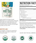 Pure Organic Monk Fruit Extract Powder, No Erythritol 4oz, 100% Monk Fruit Sweetener Powder for Keto and Paleo Diet, No Aftertaste, Zero Calories, Zero Carbs, Pure Monk Fruit Extract, 364 Servings