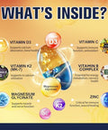 Totaria 9-In-1 Magnesium Glycinate 500Mg + Vitamin D3 5000 Iu & K2 Complex - High Absorption - Healthy Stress, Sleep, Muscle Function, Bone Health & Energy Supports Non-Gmo, Gluten- 120 Softgels
