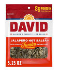 DAVID SEEDS Roasted and Salted JalapeÃƒÆ’Ã†â€™Ãƒâ€ Ã¢â‚¬â„¢ÃƒÆ’Ã¢â‚¬Å¡Ãƒâ€šÃ‚Â±o Hot Salsa Jumbo Sunflower Seeds, Keto Friendly, 5.25 oz, 12 Pack