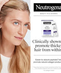 Neutrogena Hair Restore Pro-Collagen Peptide Supplement Powder Drink Mix With Vitamin C Supports Keratin Production Nourishes Scalp From Within & Promotes Thicker Hair 20 Stick Packs