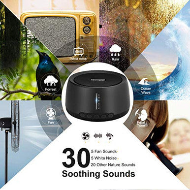 Exmate Sound Machine For Office Privacy White Noise Machine For Sleeping Adults With 30 Non-Looping Hifi Soothing Sound Memory Function And Timer Sound Machine For Adult Kid Home Office Travel