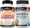 Vitamin B Complex With Vitamin C (4 Month Supply) Plus High Absorption Magnesium Bisglycinate Capsules (4 Month Supply)