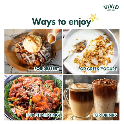 VIVID KITCHEN Keto Allulose Syrup ÃƒÂ¢Ã¢â€šÂ¬Ã¢â‚¬Å“ 12.8 fl oz | Allulose, Zero Calorie Sweetener with Clean Taste | 1:1 Sugar Substitute |Monk Fruit & Stevia Blend | Low Glycemic, Zero Net Carbs, Vegan, Gluten-Free, No Sugar Added ÃƒÂ¢Ã¢â€šÂ¬Ã¢â‚¬Å“ Ideal for Baking, Cooking, Drinks