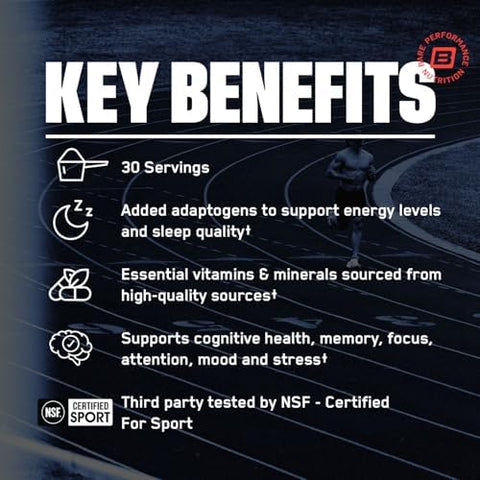 BARE PERFORMANCE NUTRITION BPN Strong MultiVitamin Foundational Health Improved Mood and Sleep Adaptogens Improved Cognitive Health
