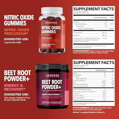 Havasu Nutrition Nitric Oxide Gummies + Beet Root Powder Bundle