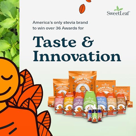 SweetLeaf Organic Stevia and Monk Fruit Packets - Zero Calorie Sweetener, Sugar Substitute in Bulk, Stevia and Monk Fruit Extract Powder, Keto Friendly, Gluten Free - 500 Count (Mix Pack of 1)