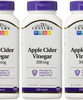 21St Century 300Mg Apple Cider Vinegar Tablets 3 Count