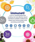 Immuneti - Advanced Immune Defense, 6-In-1 Powerful Blend Of Vitamin C, Vitamin D3, Zinc, Elderberries, Garlic Bulb, Echinacea - Supports Overall Health, Provides Vital Nutrients & Antioxidants