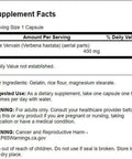 Swanson Full Spectrum Blue Vervain 400 Milligrams 60 Capsules