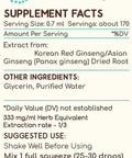 Korean Red Ginseng B120 Alcohol-Free Herbal Extract Tincture, Wildcrafted Korean Red Ginseng (Asian Ginseng, Panax Ginseng) Dried Root (4 fl oz)