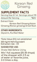 Korean Red Ginseng B120 Alcohol-Free Herbal Extract Tincture, Wildcrafted Korean Red Ginseng (Asian Ginseng, Panax Ginseng) Dried Root (4 fl oz)