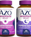 Azo Daytime 30 Count & Nighttime 30 Count Menopause Gummy Bundle For 24 Hour Support Of Menopause Symptoms Hot Flashes Night Sweats & Sleeplessness
