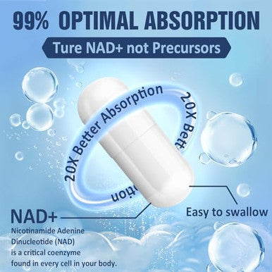 Pure Liposomal Nad+ Supplement 1000Mg, High Nad Potency, High Absorption, Boost Energy And Dna Repair, Aging Defense And Brain Function 120 Softgels