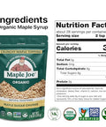 Maple Joe Organic Maple Sugar Sprinkles, Maple Flakes Made With Canadian 100% Pure Maple Syrup. Delicious With Coffee, Ice Cream, Yogurt & More Maple Sugar Granulated Chips Maple Chunks 7.8 oz