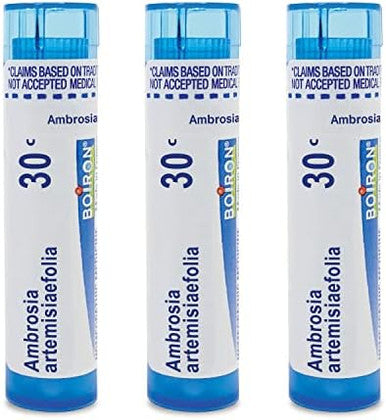 Boiron Ambrosia Artemisiaefolia 30C Homeopathic Medicine For Ragweed Allergy Relief Pack Of 3 (240 Pellets)