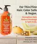 Hempz Biotin Conditioner - Triple Moisture Fresh Citrus - Peach & Grapefruit - For Growth & Strengthening Of Dry Damaged And Color Treated Hair Hydrating Softening Moisturizing - 33.8 Fl Oz
