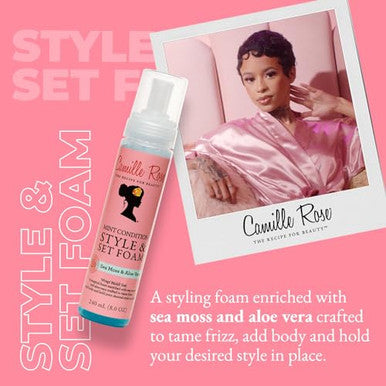 Camille Rose Mint Condition Style And Set FoamWith Aloe Vera And Sea MossFor Extra HoldFrizz ShineAnd All Hair Types8 Fl Oz