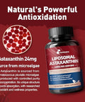 Femmetra Liposomal Astaxanthin Supplements 24Mg With Lycopene For Eye Skin & Immune Health 10-In-1 Max Strength Astaxanthin Antioxidant Supplement Fresh Microalgae Source Non-Gmo 120 Softgels