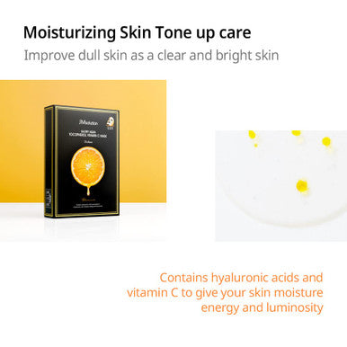JMsolution Glory Aqua Tocopherol Vitamin C Mask -Hyaluronic acids-Vitamine C, E -Moisutre Hydrating elasticity care skin vitality for all skin type