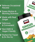 Force Factor Ginger Chews For Nausea Relief Motion Sickness And Morning Sickness Ginger Supplement With Vitamin B6 For Digestive Support Nongmo Honey Lemon Ginger Flavor 60 Soft Chews