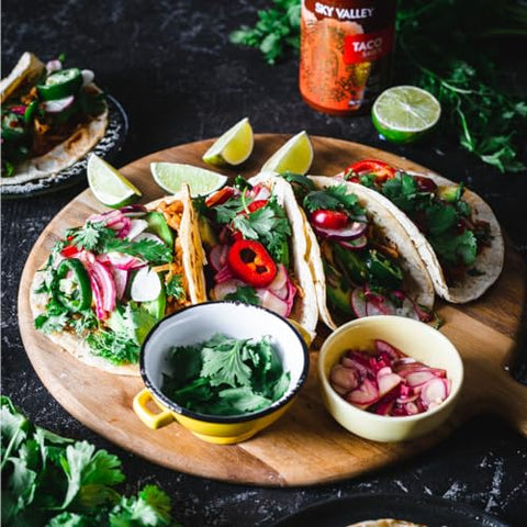 Sky Valley Taco Sauce - Medium heat, Taco Hot Sauce, Gluten Free, Vegan, Keto, Non-GMO, Verified, Made with Tomatoes, Cayenne Peppers and Traditional Spices - 13 Oz