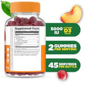 Vitamin D Gummies for Adults 5000 IU Great Tasting D3 Vitamin Immune Support and Healthy Bones Vitamin D Supplement for Men Women 90 Gummies Lifeable