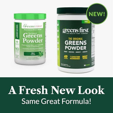 Greens First Original Greens Powder 49 Superfoods Organic Fruits & Veggies Prebiotics Probiotics & Digestive Enzymes Antioxidant Smoothie Dairy Vegan & Nongmo (Mint 30 Servings)